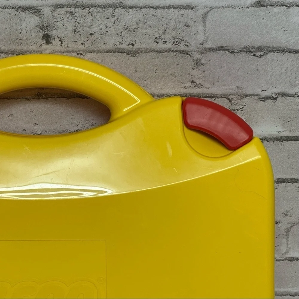 LEGO Storage Case Yellow Hard Plastic Latching Empty Storage Box Divider